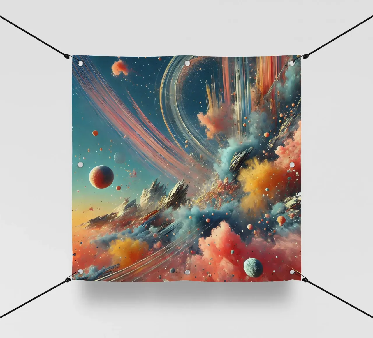 action splash abstract pvc-zeil van abstrakt