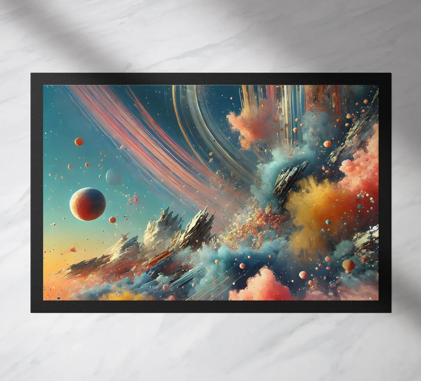 action splash abstract doormat by abstrakt