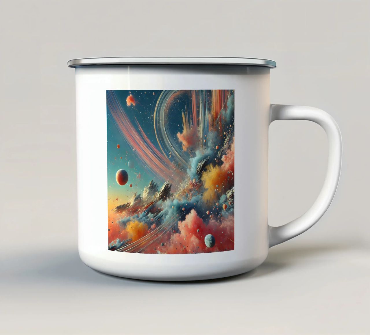 action splash abstract tazza in smalto da abstrakt