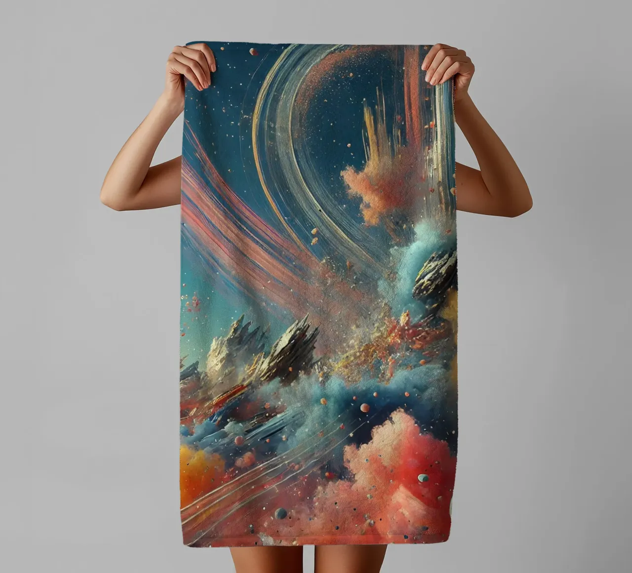 action splash abstract towel by abstrakt