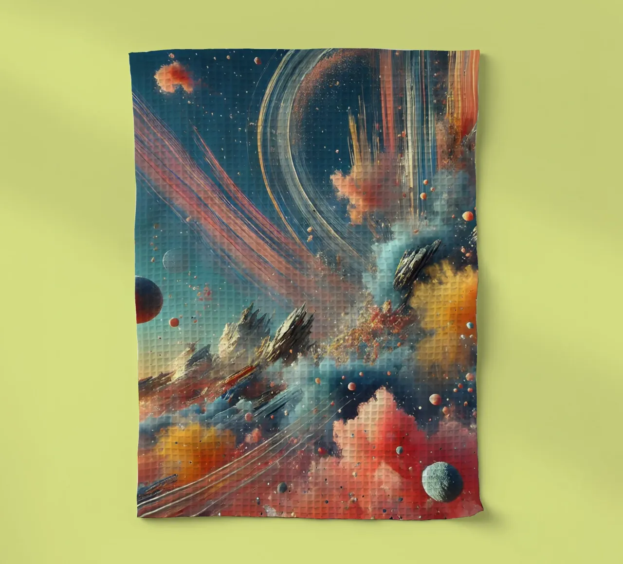 action splash abstract torchon de abstrakt