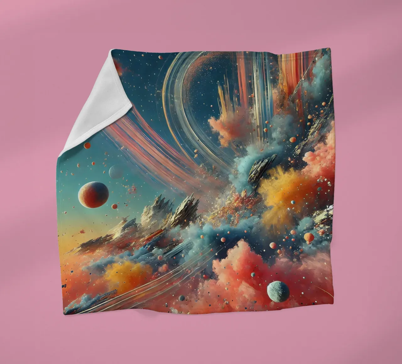 action splash abstract fleece blanket by abstrakt