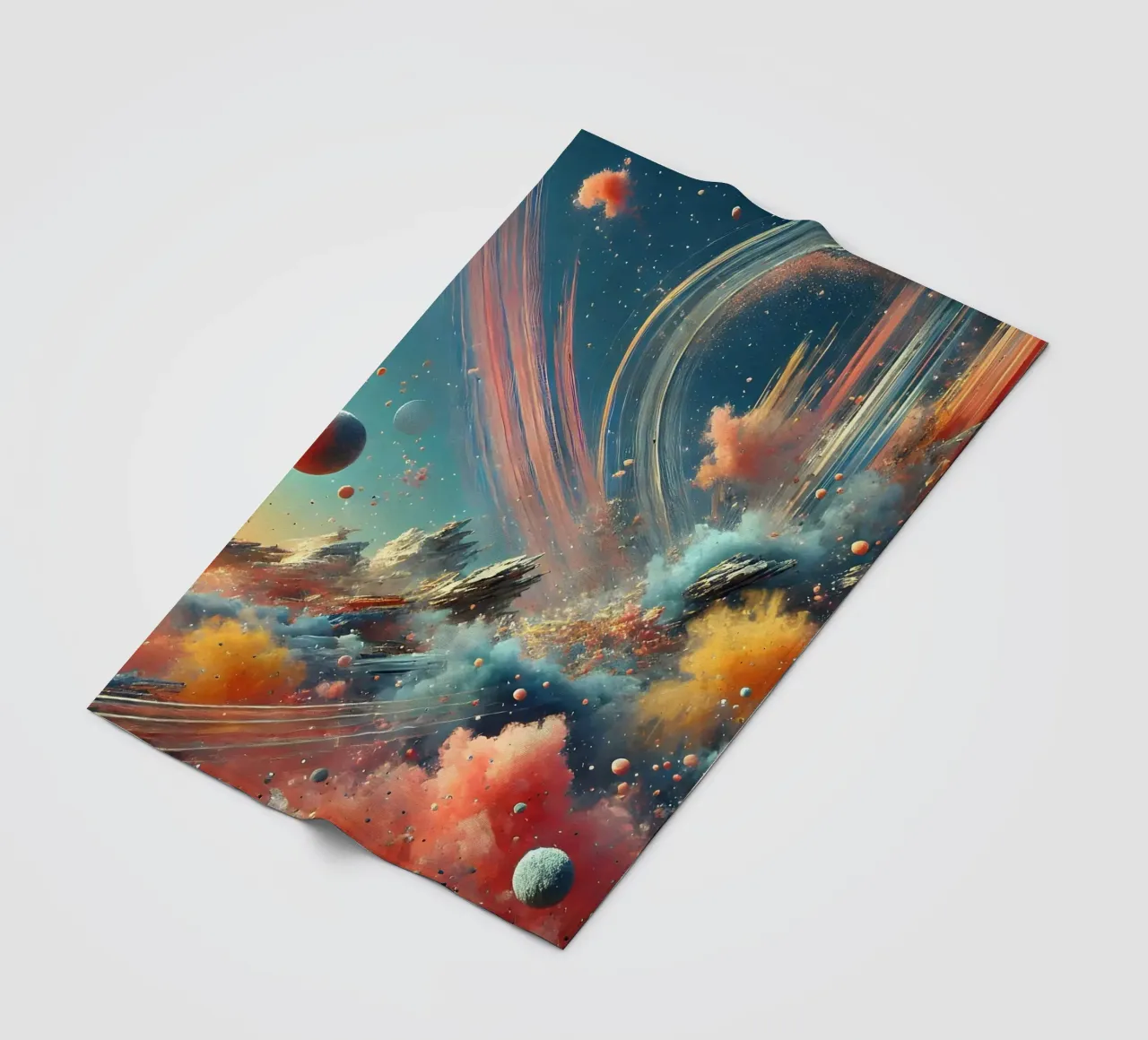action splash abstract fleece blanket by abstrakt