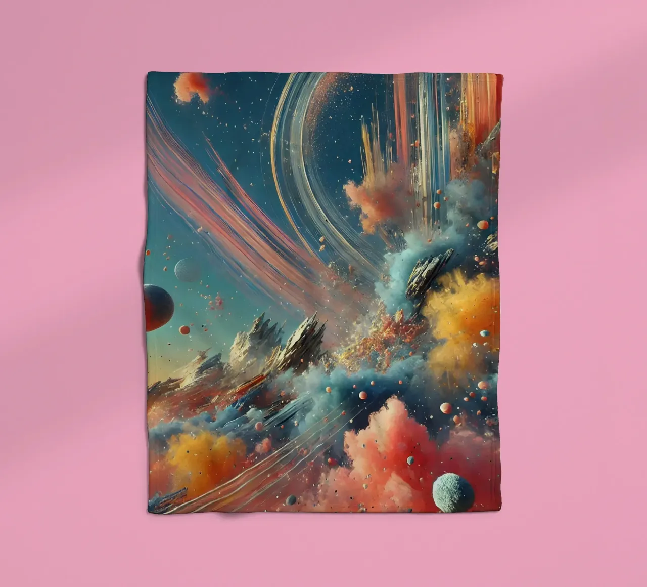 action splash abstract fleece blanket by abstrakt