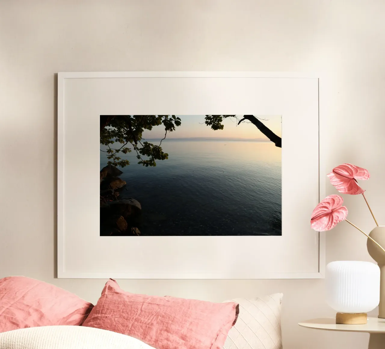 Mattina al lago II poster con telaio in legno da Atelier_SousleMont_Photography