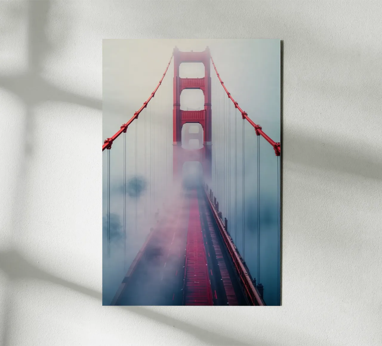 Golden Gate Bridge Dissolving into the Mist alluminio dibond da AlbertKlee
