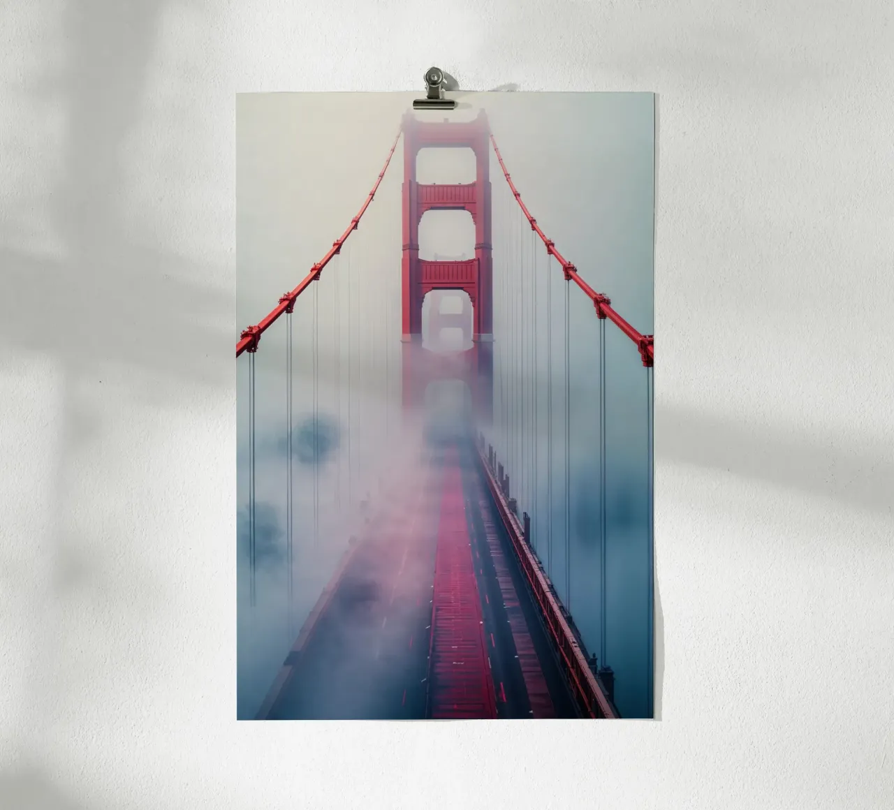 Golden Gate Bridge Dissolving into the Mist carta hahnemühle da AlbertKlee