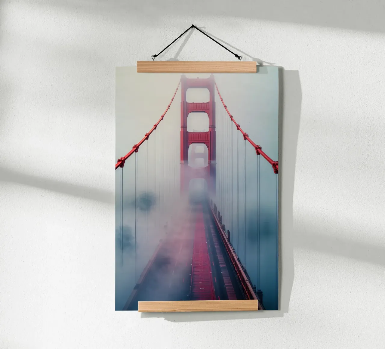 Golden Gate Bridge Dissolving into the Mist carta hahnemühle da AlbertKlee