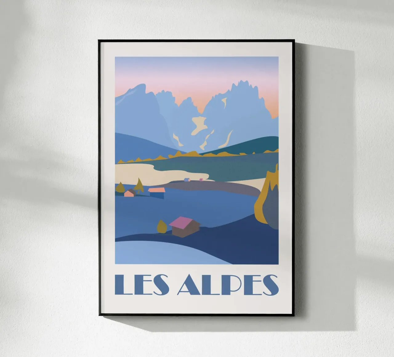 Les Alpes - retro poster French Alps Acryl-Glas von FEMK.