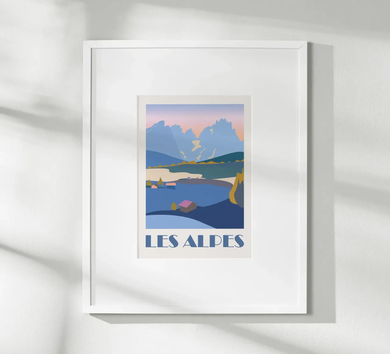 Les Alpes - retro poster French Alps hahnemühle by FEMK.
