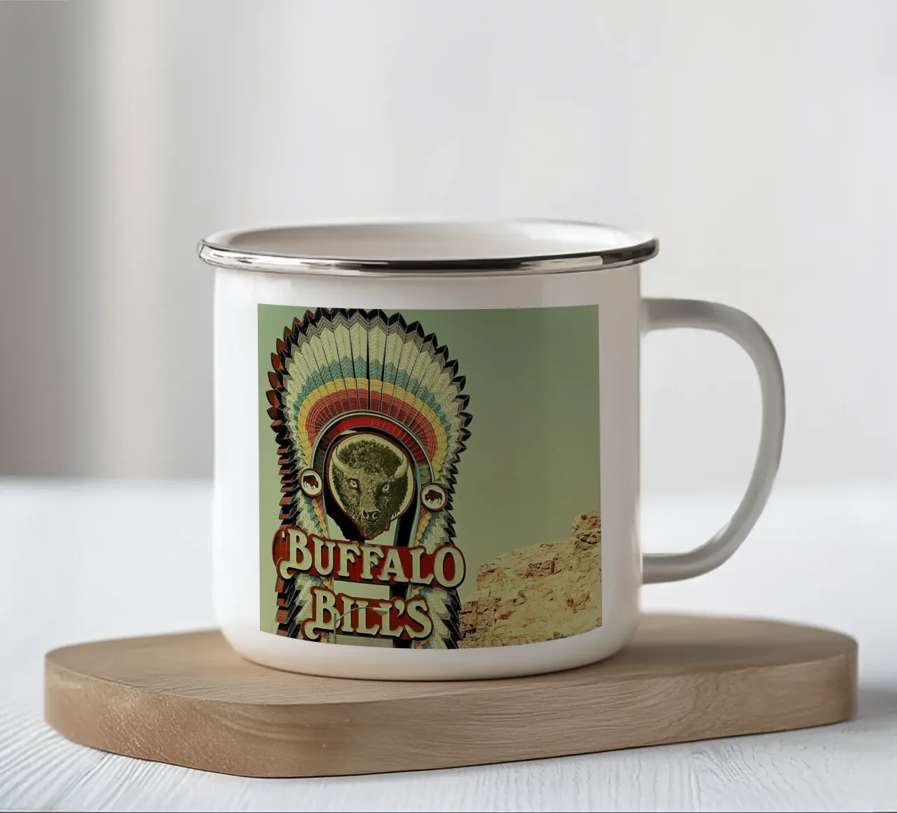 Buffalo Bills Square tazza in smalto da Keri Bevan