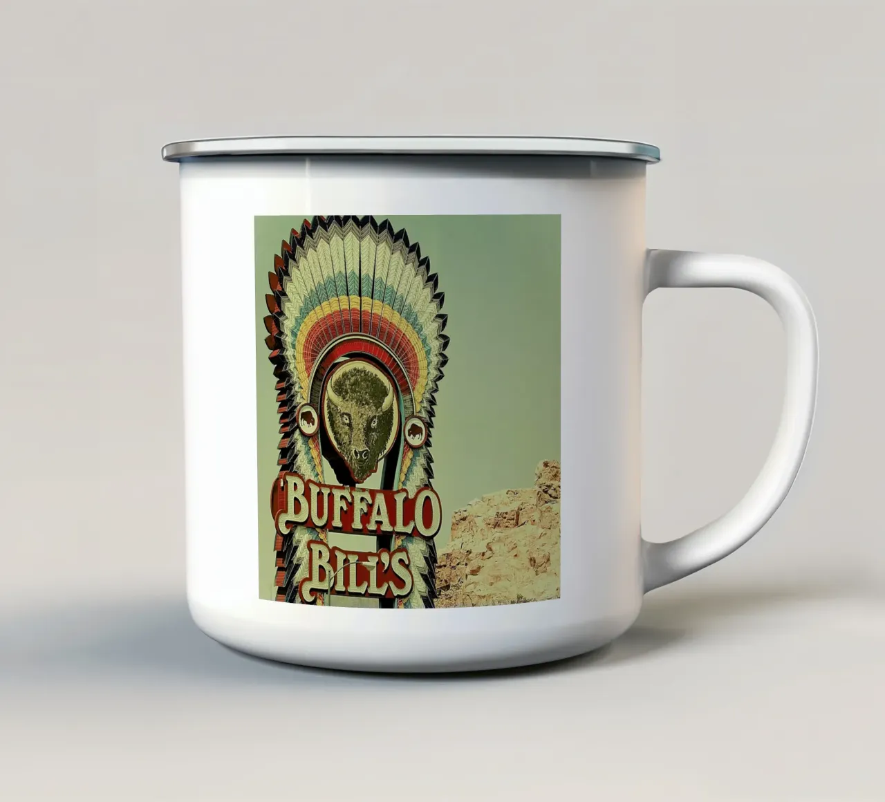 Buffalo Bills Square tazza in smalto da Keri Bevan