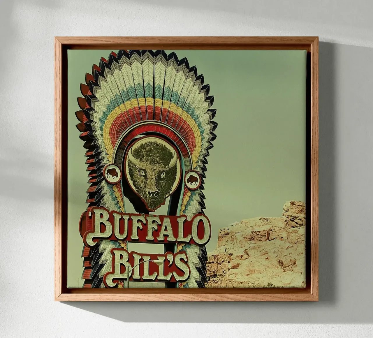 Buffalo Bills Square tela con Cornice a cassetta da Keri Bevan