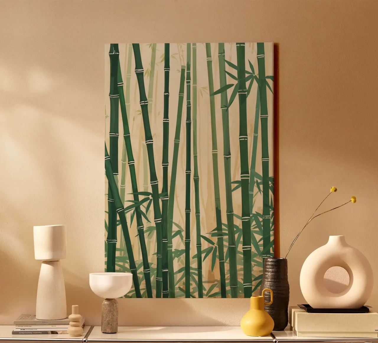 Elegance of Bamboo Stalks tela con Cornice a cassetta da AlbertKlee