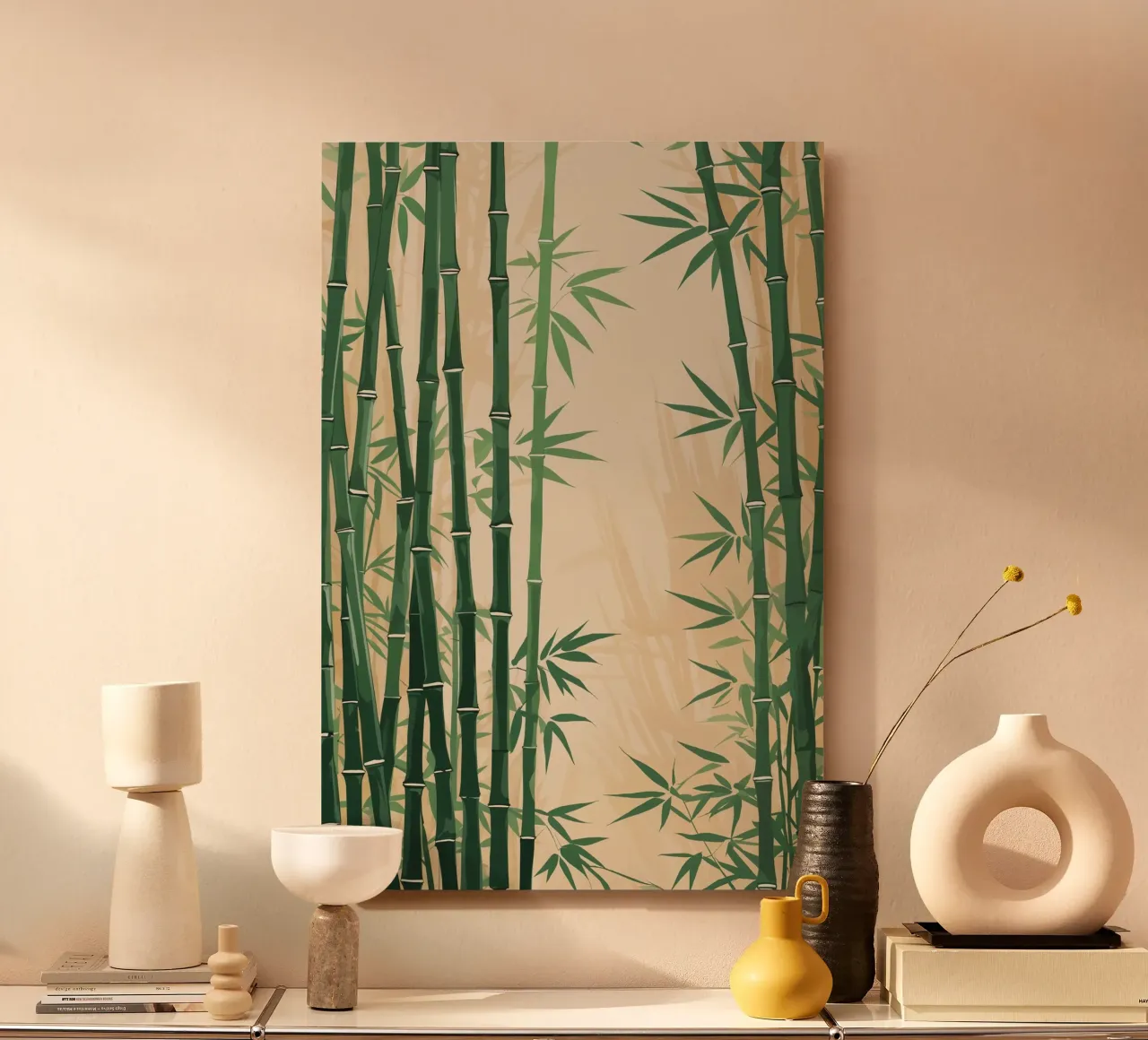 Minimalist Bamboo Forest alluminio dibond da AlbertKlee