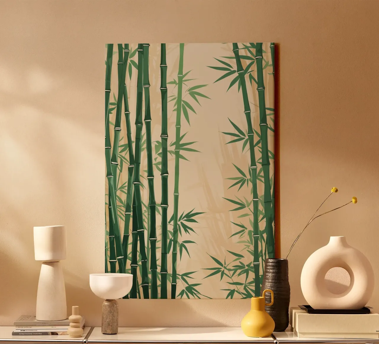 Minimalist Bamboo Forest tela con Cornice a cassetta da AlbertKlee