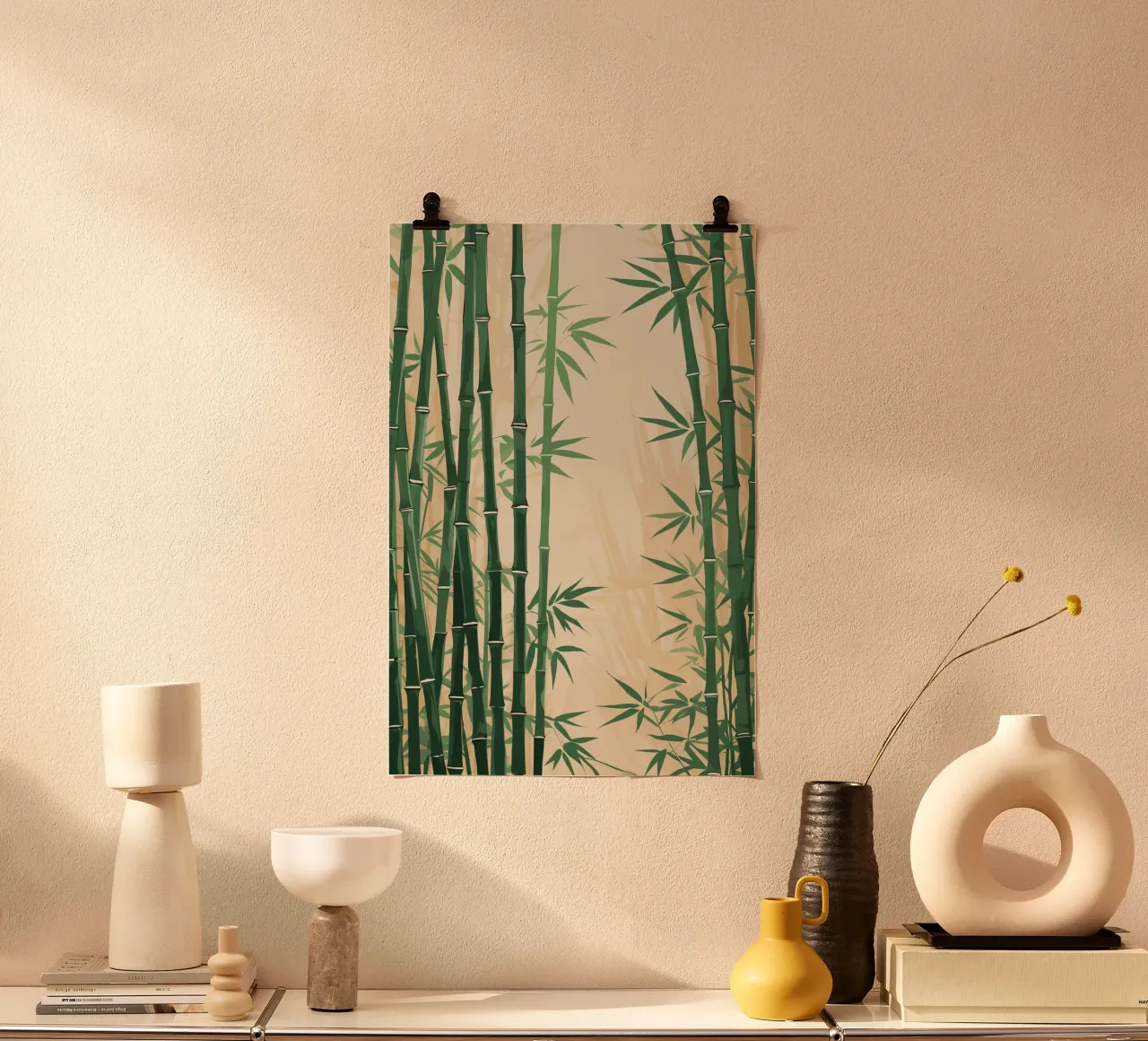 Minimalist Bamboo Forest carta hahnemühle da AlbertKlee