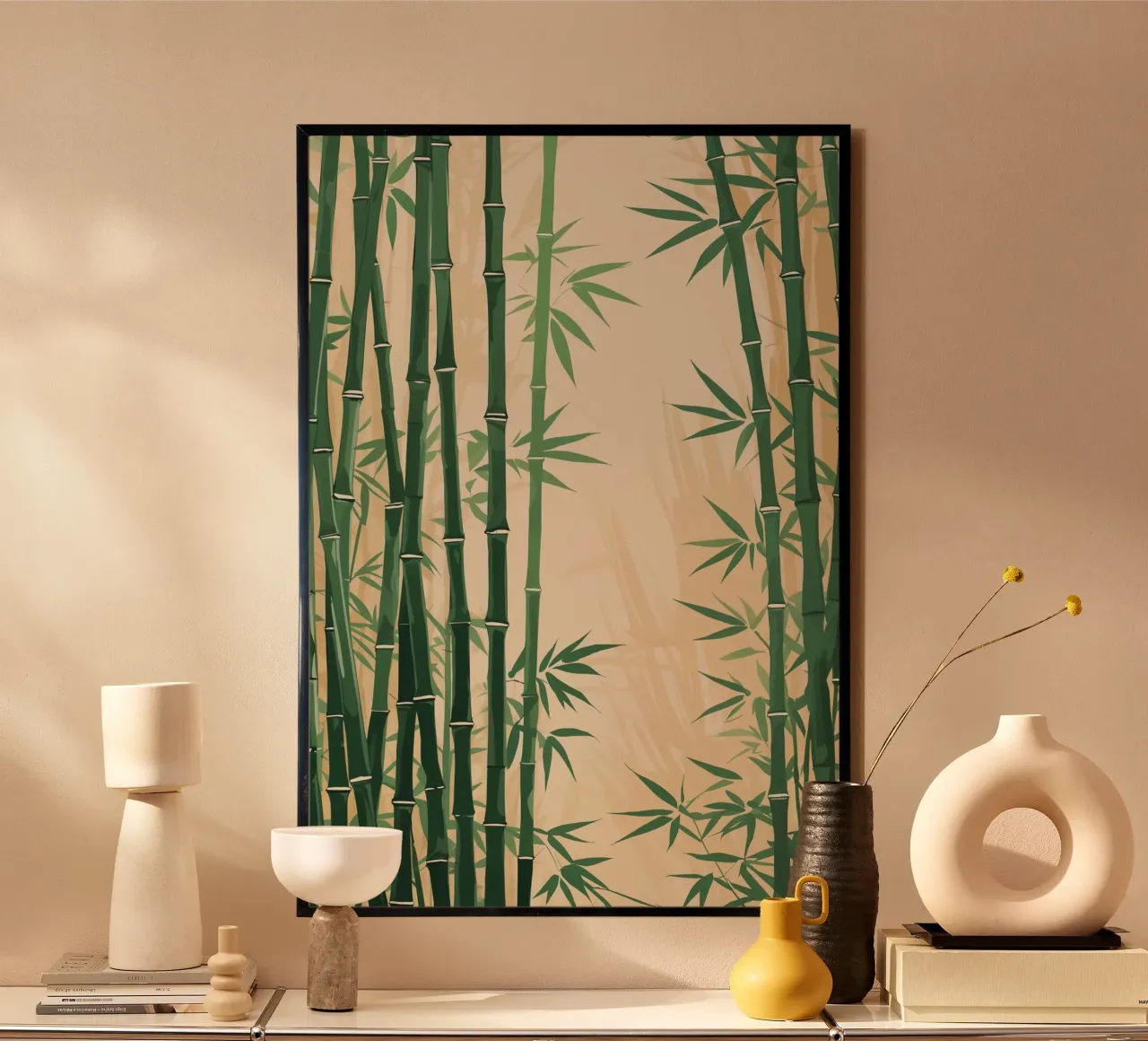 Minimalist Bamboo Forest carta hahnemühle da AlbertKlee
