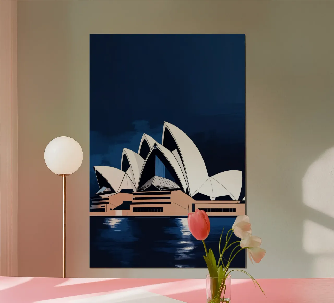 Iconic Sydney Opera House: Abstract Geometry poster con telaio in alluminio da AlbertKlee