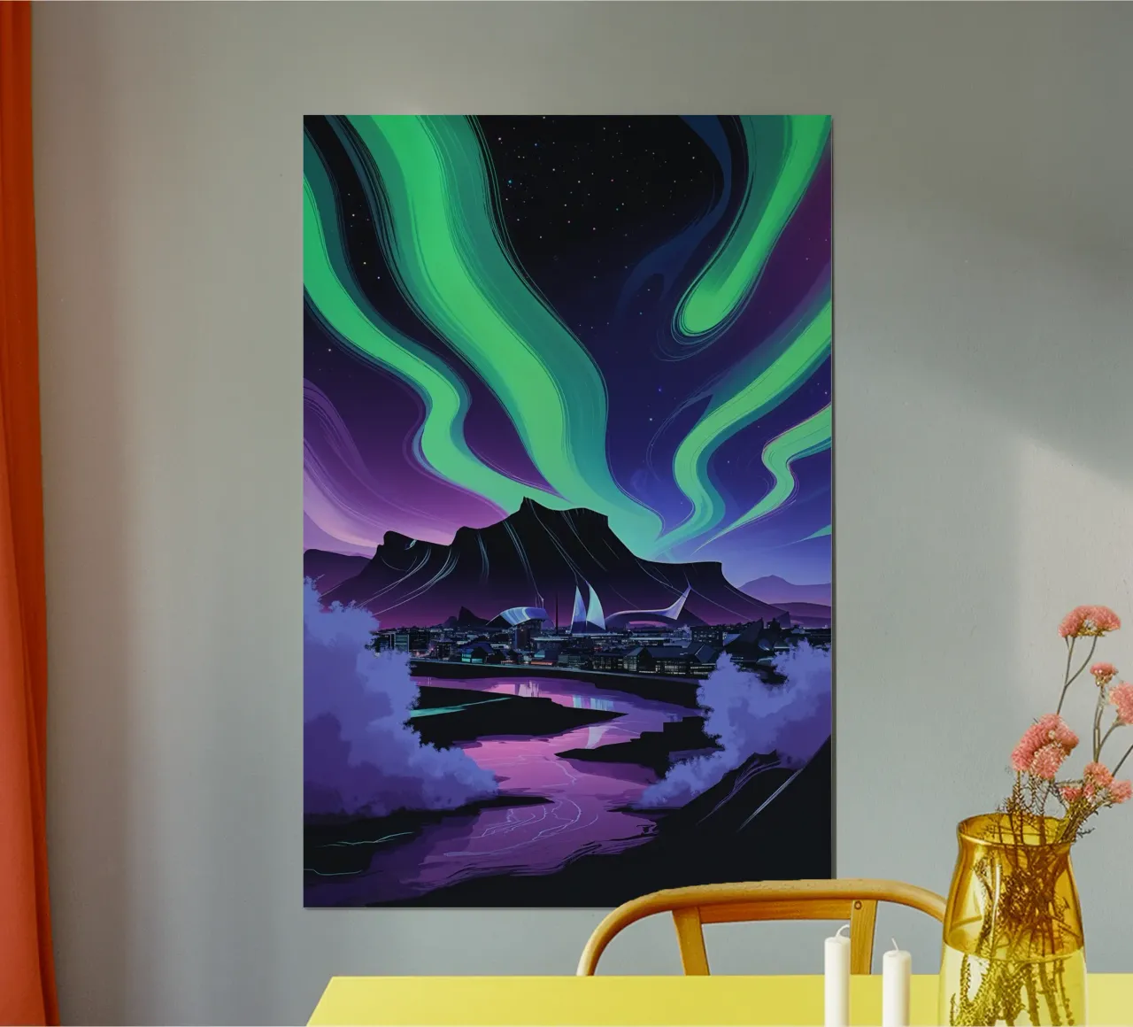 Aurora Glow Over Arctic Serenity poster da AlbertKlee