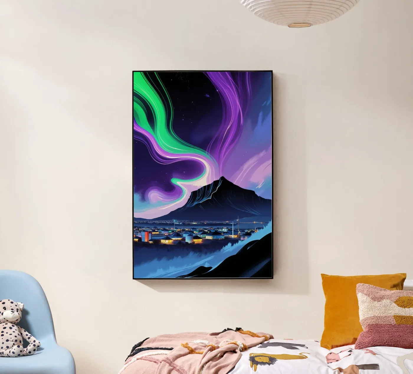Mountain Majesty Under Aurora Hues plexiglass da AlbertKlee