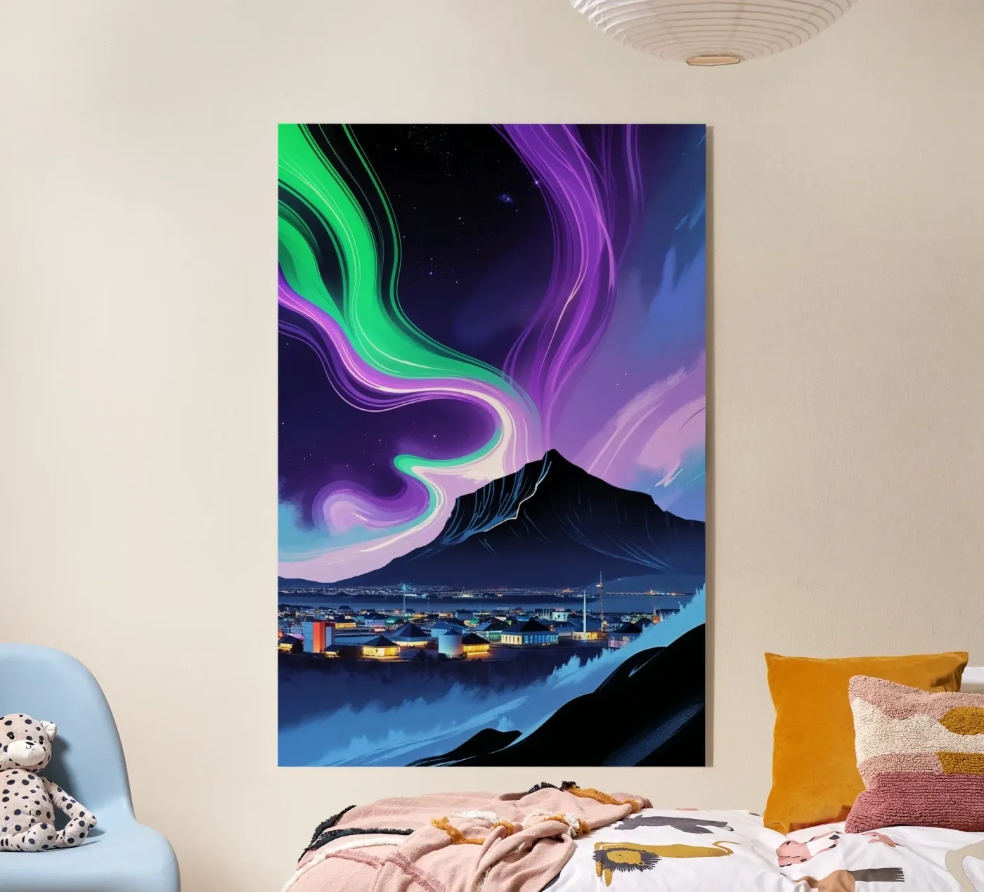 Mountain Majesty Under Aurora Hues plexiglass da AlbertKlee