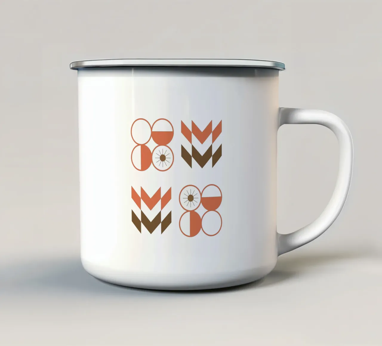 Moderno Minimalista Semplice Geometrico tazza in smalto da YSV MINIMALIST