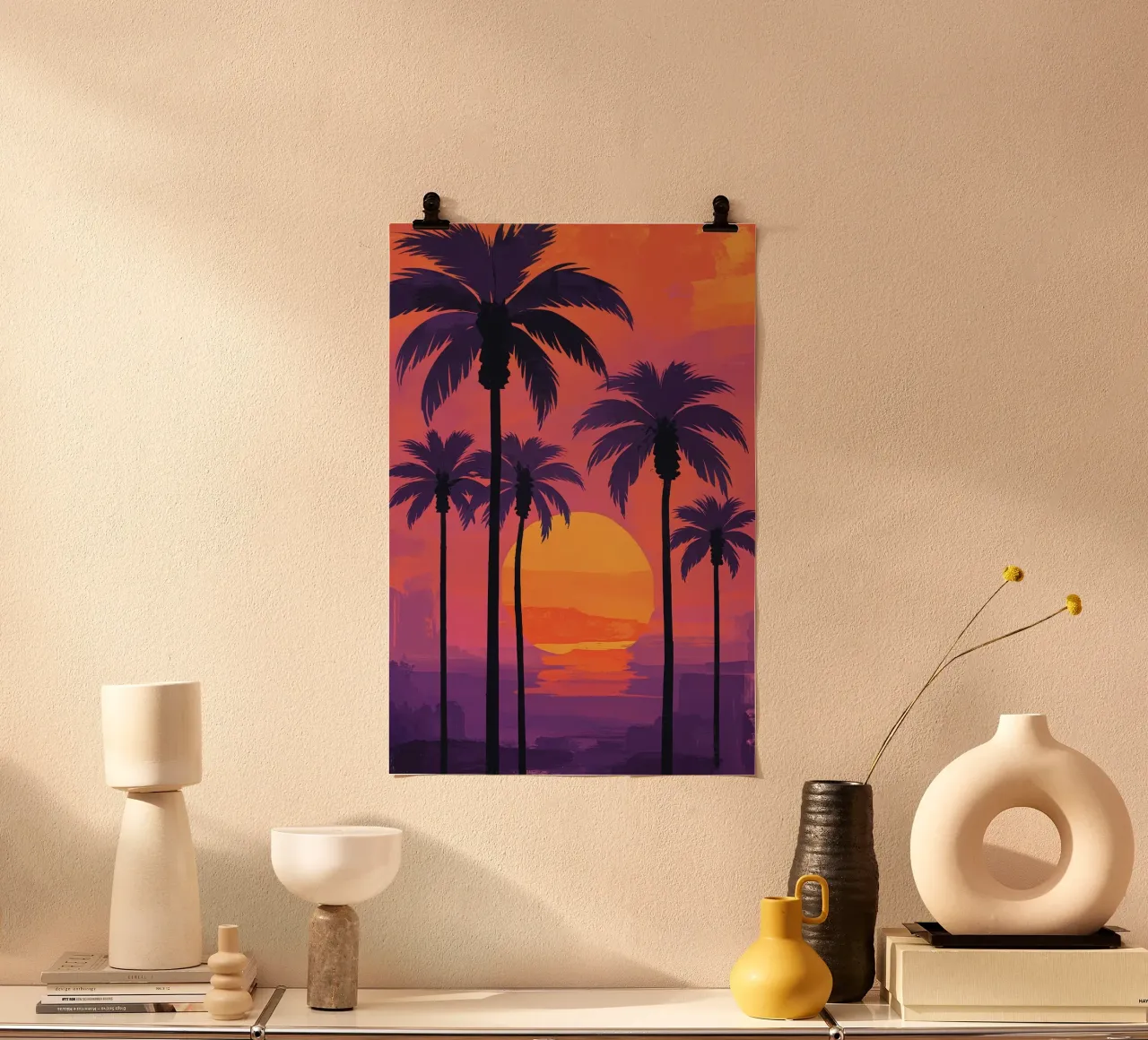 Palm Paradise at Dusk poster da AlbertKlee