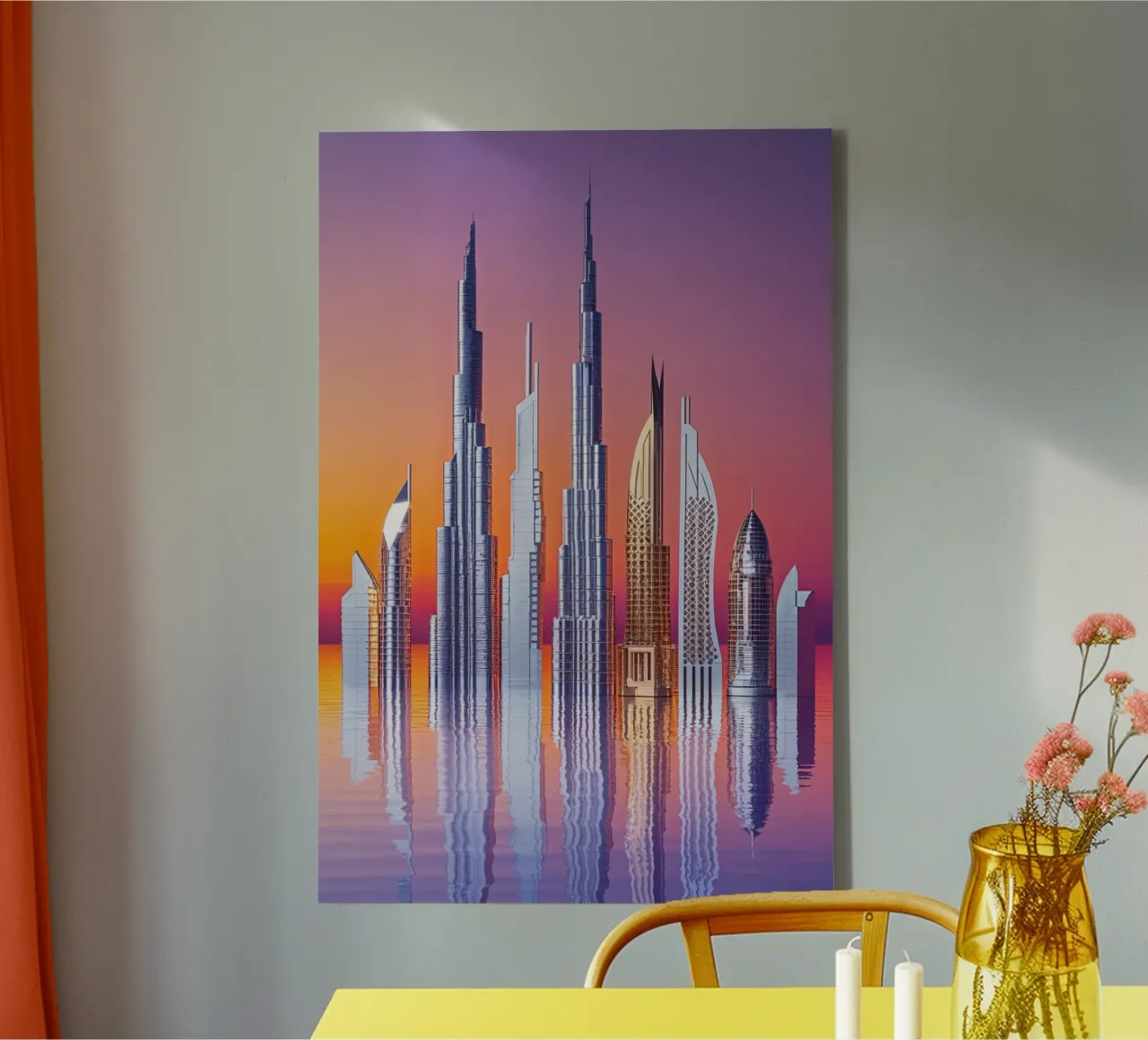 Dubai's Futuristic Horizon: Reflections of Innovation tela con Cornice a cassetta da AlbertKlee