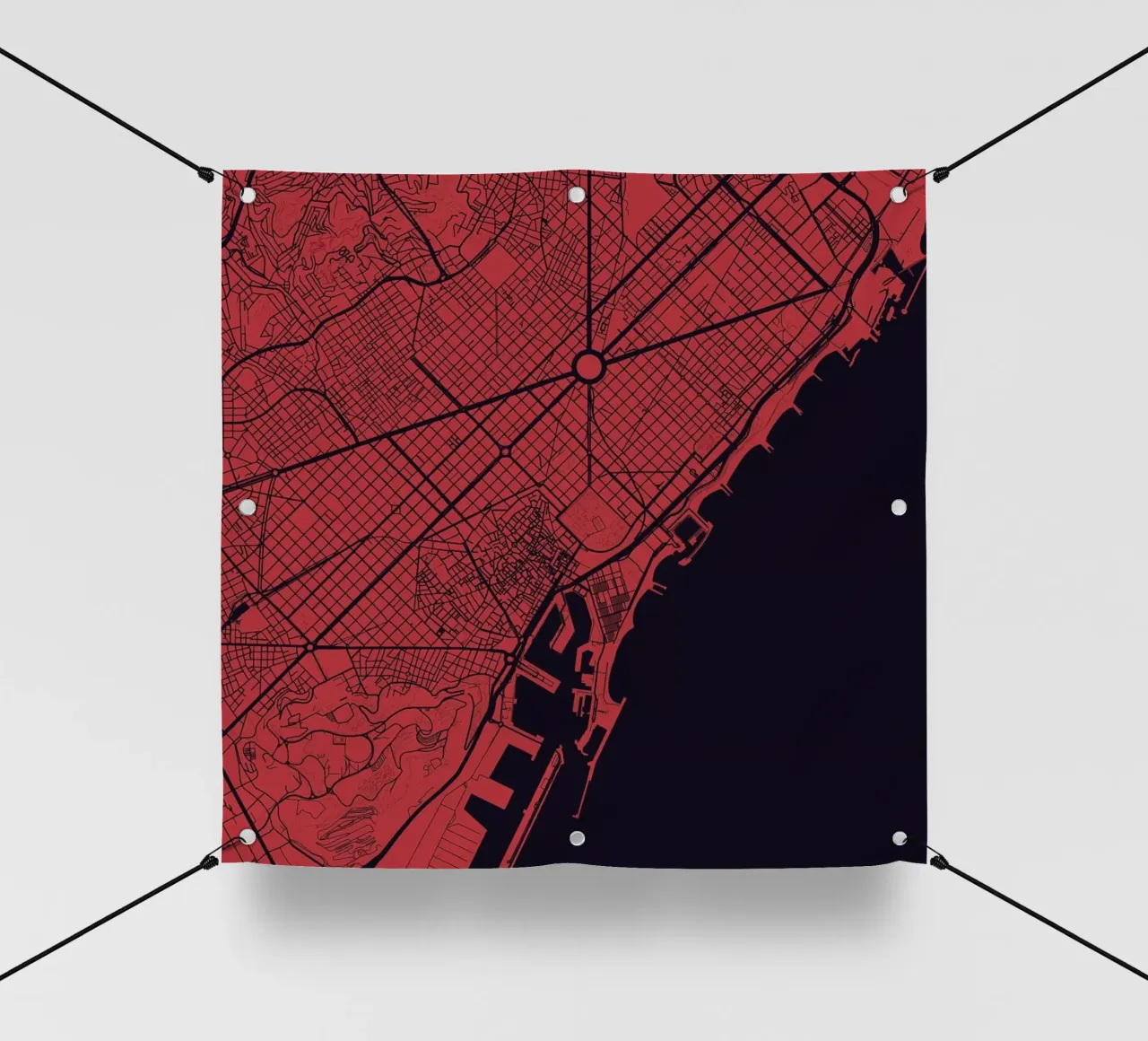 Barcelona Purple pvc cover by Urban Maps