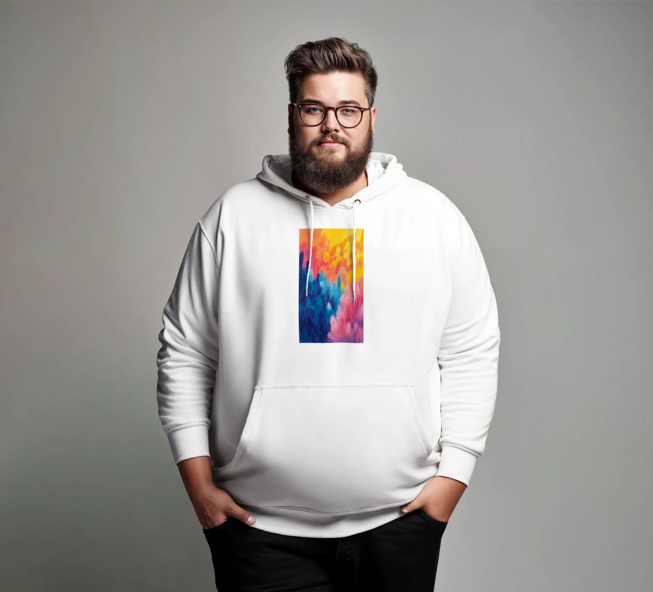 Campi di colore soffici II felpa con cappuccio da studiofox