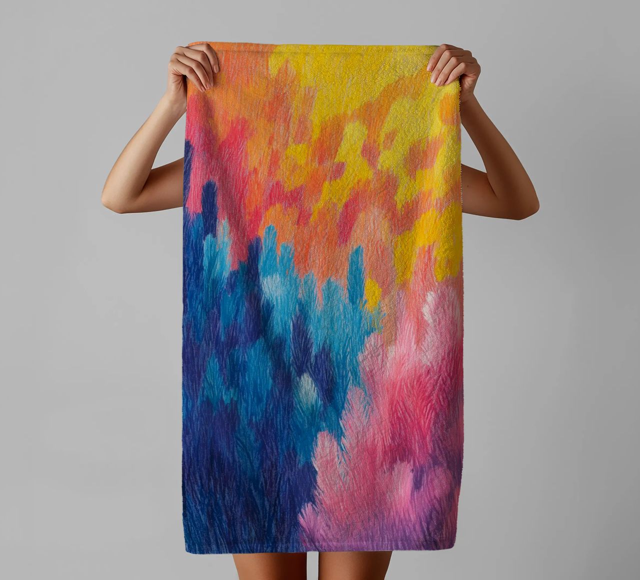 Fluffy colour fields II towel by studiofox