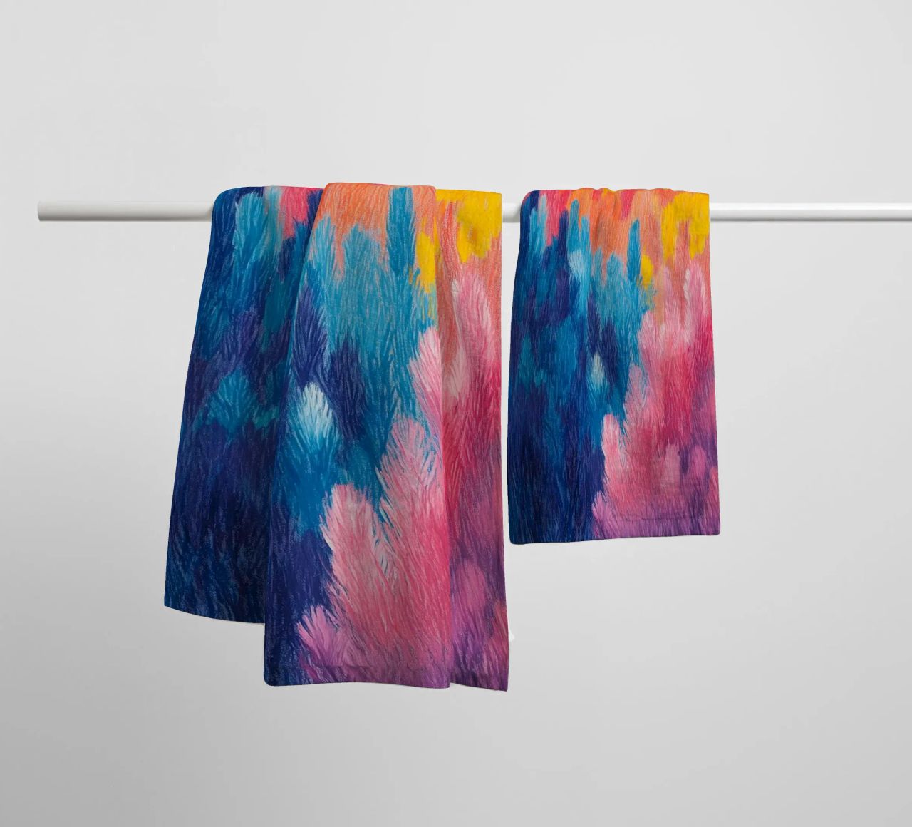 Fluffy colour fields II towel by studiofox