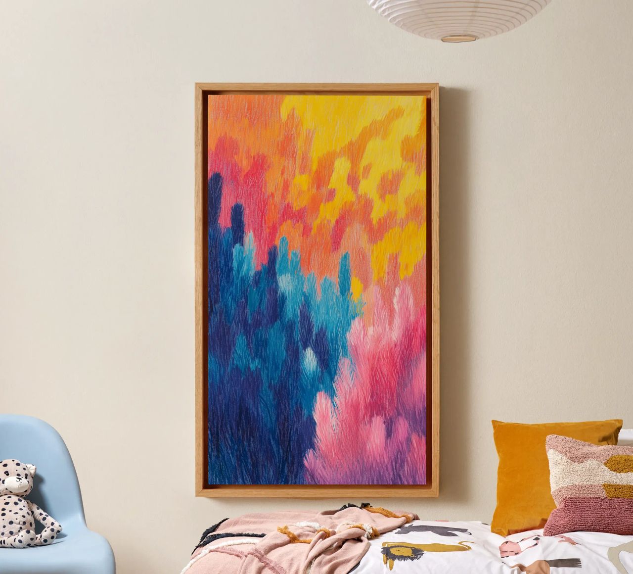 Fluffy colour fields II canvas by studiofox