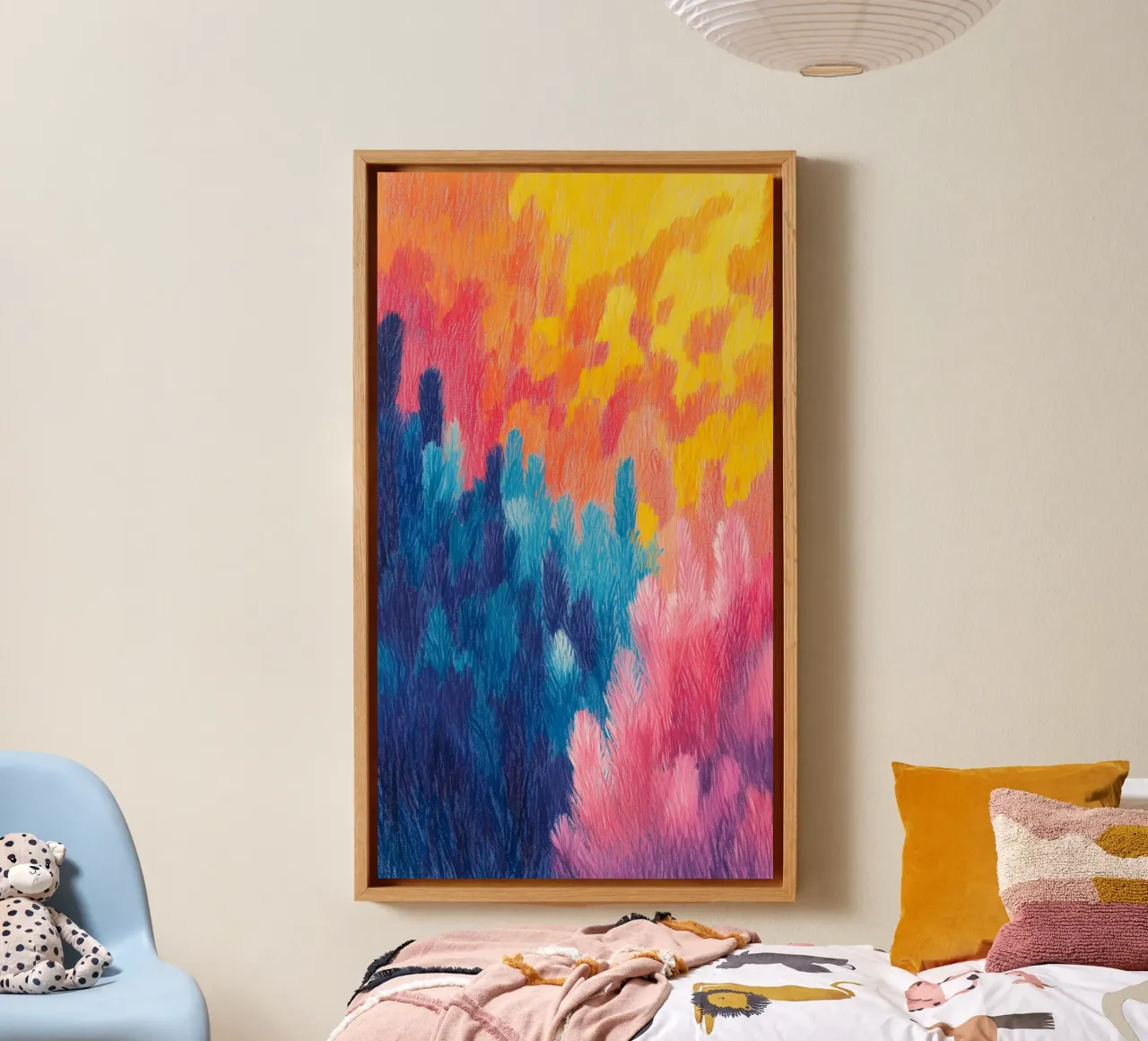 Flauschige Farbfelder II Leinwand von studiofox