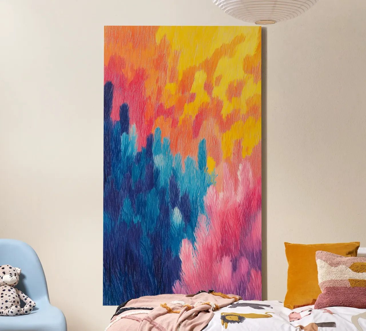Pluizige kleurvlakken II canvas van studiofox