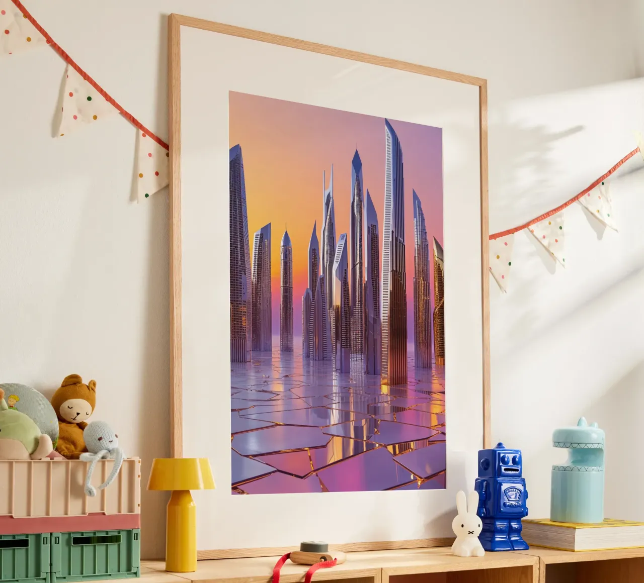 Golden Visions of Dubai's Futuristic Skyline carta hahnemühle da AlbertKlee