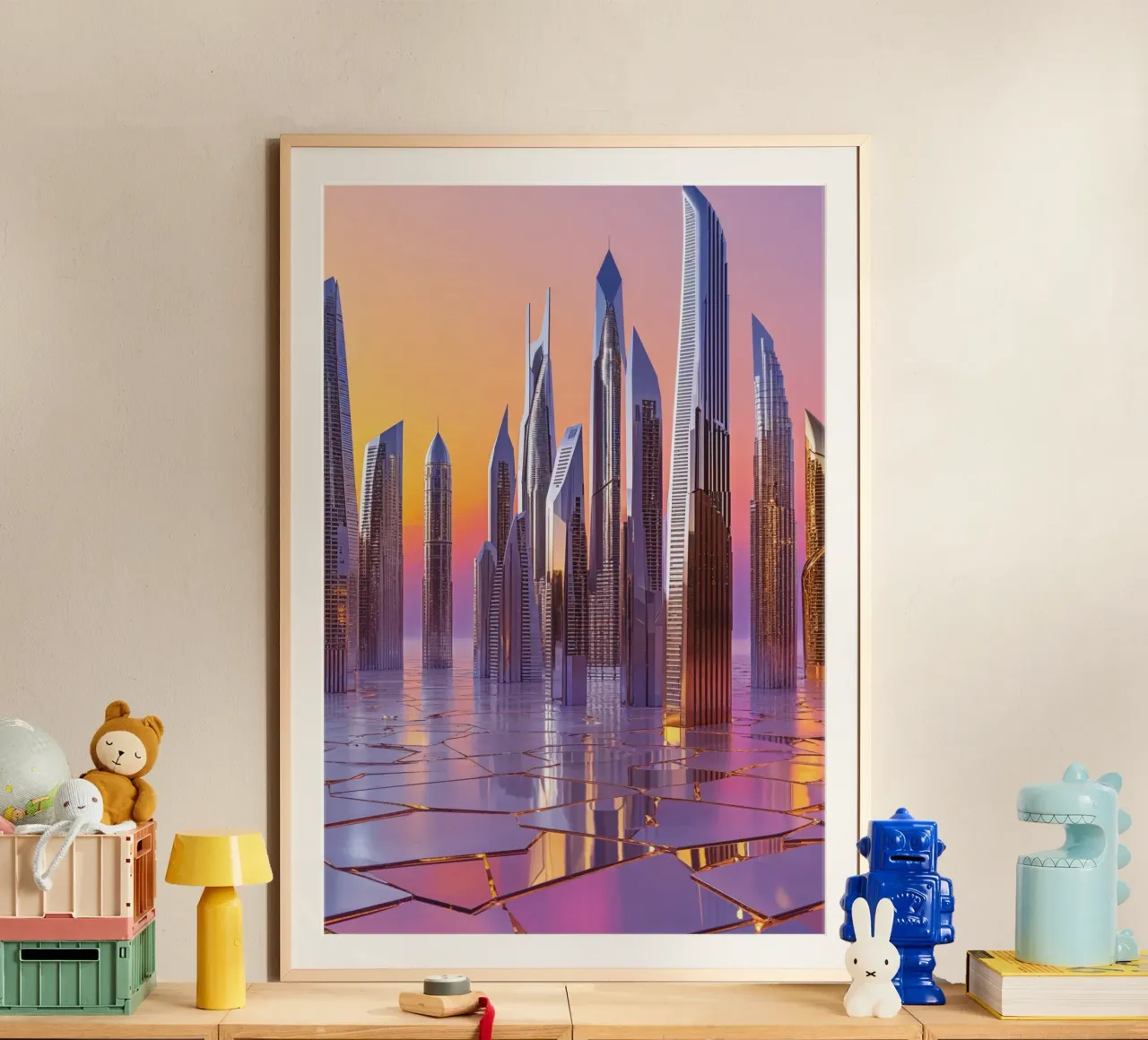Golden Visions of Dubai's Futuristic Skyline carta hahnemühle da AlbertKlee