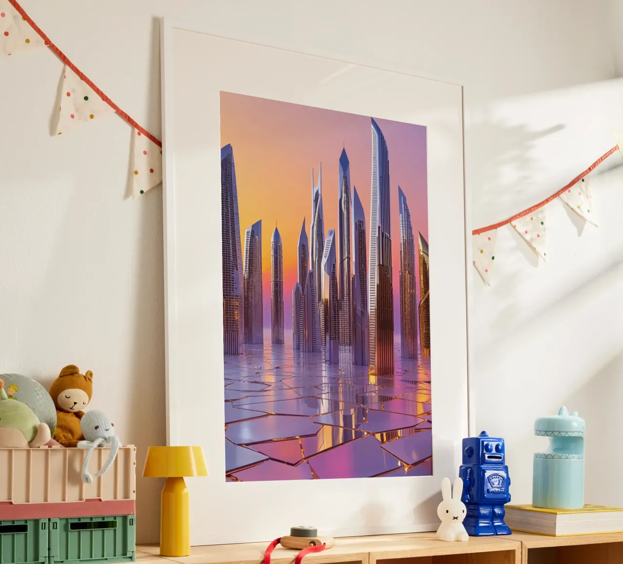Golden Visions of Dubai's Futuristic Skyline carta hahnemühle da AlbertKlee