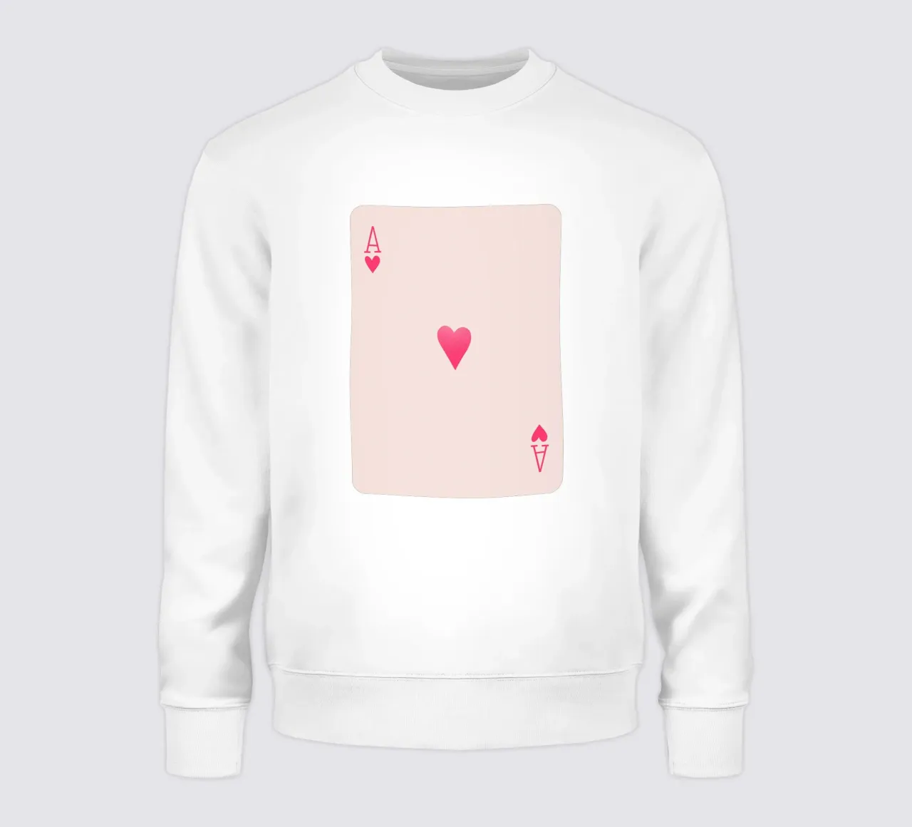 Stampa Ace of Hearts, Arte da parete rosa, felpa da PrintStudio