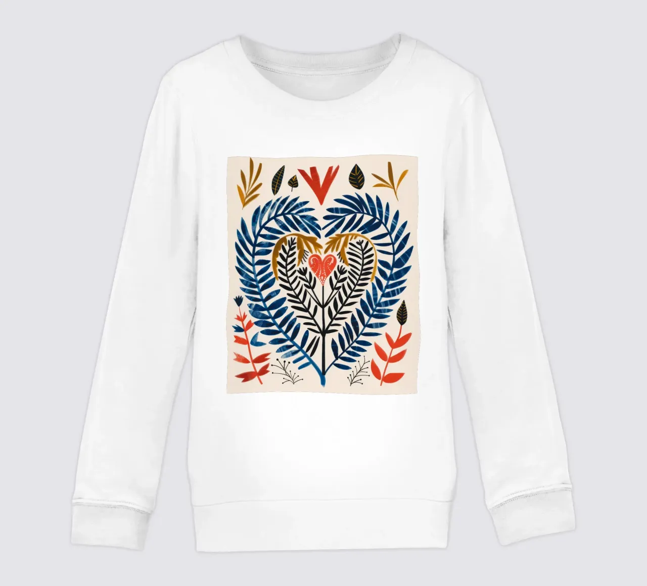 Boho Botanical Valentines Day Amore Cuore Fiore Astratto felpa bambino da Gentle Echoes Art