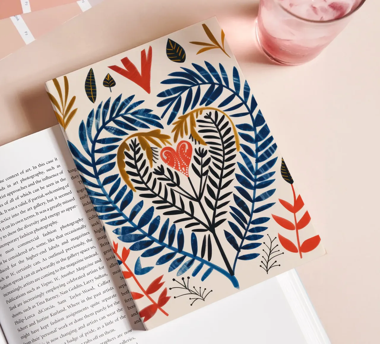 Boho Botanical Valentines Day Amore Cuore Fiore Astratto diario da Gentle Echoes Art