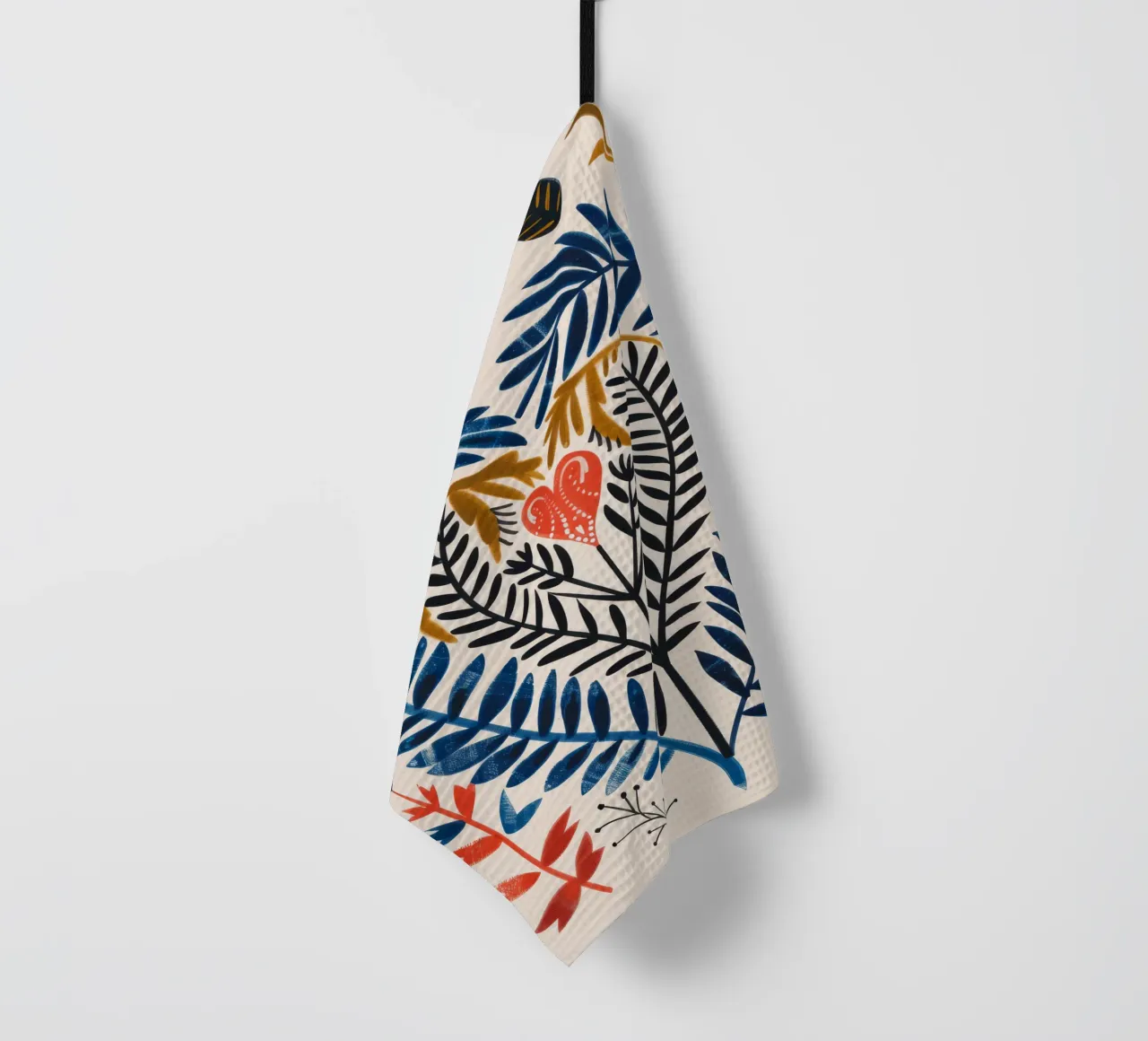 Boho Botanical Valentines Day Amore Cuore Fiore Astratto canovaccio da cucina da Gentle Echoes Art
