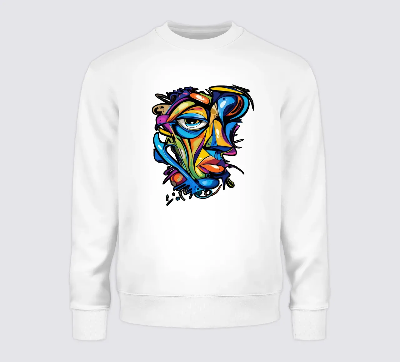 Face #2 sweatshirt van Art Unleashed
