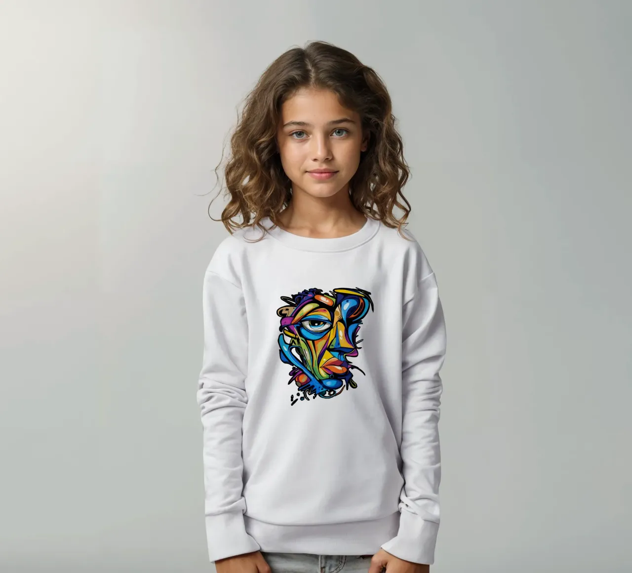 Face #2 felpa bambino da Art Unleashed