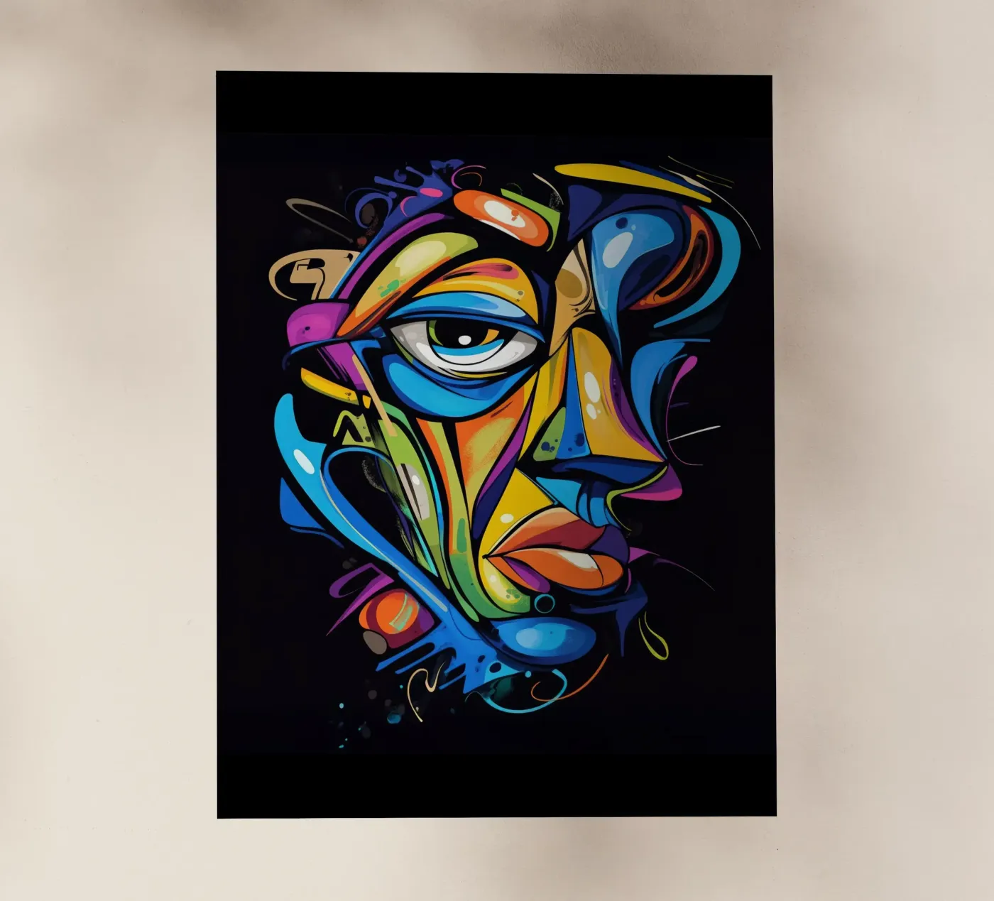 Face #2 backlit folie van Art Unleashed