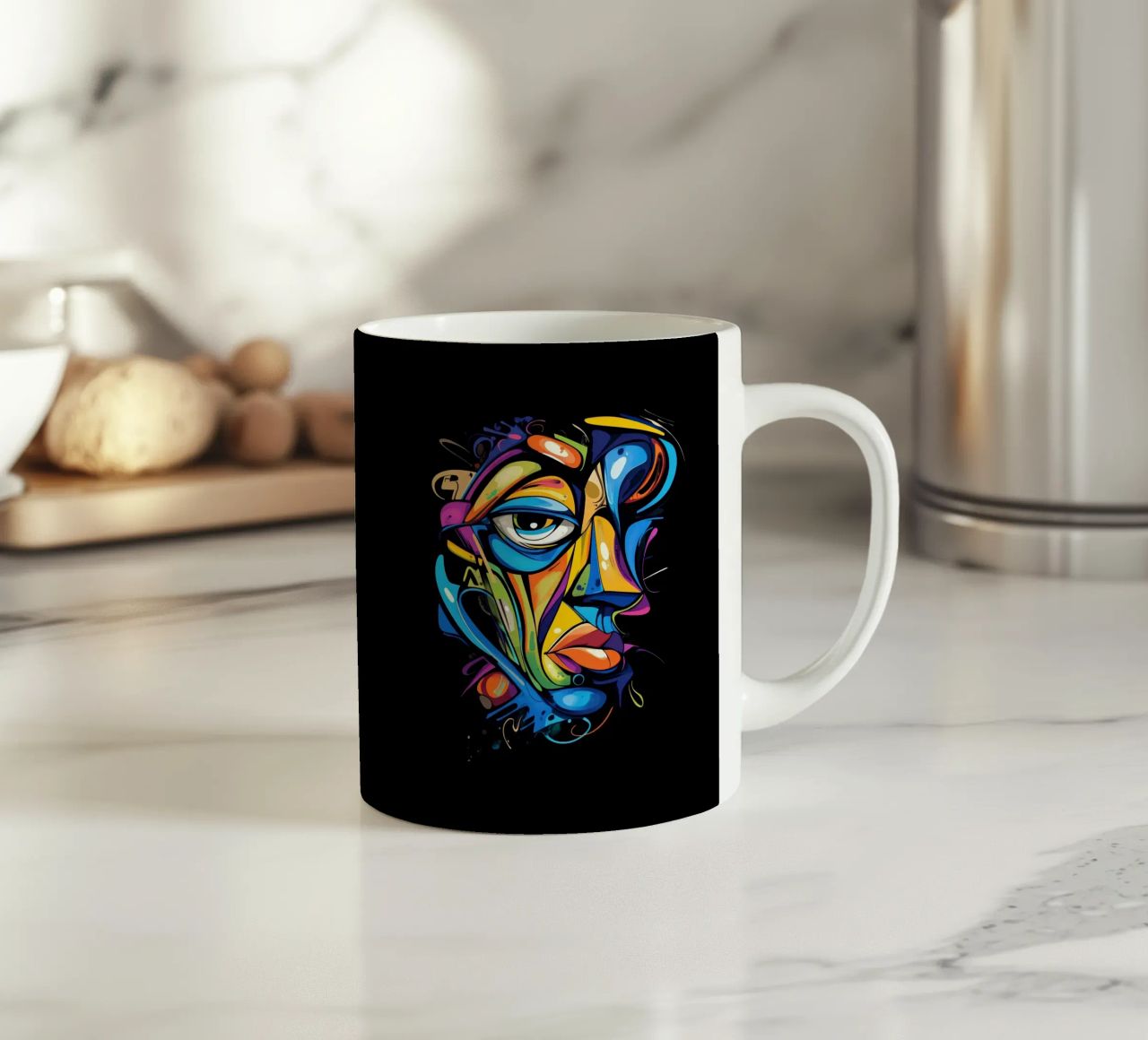 Face #2 tazza in ceramica da Art Unleashed