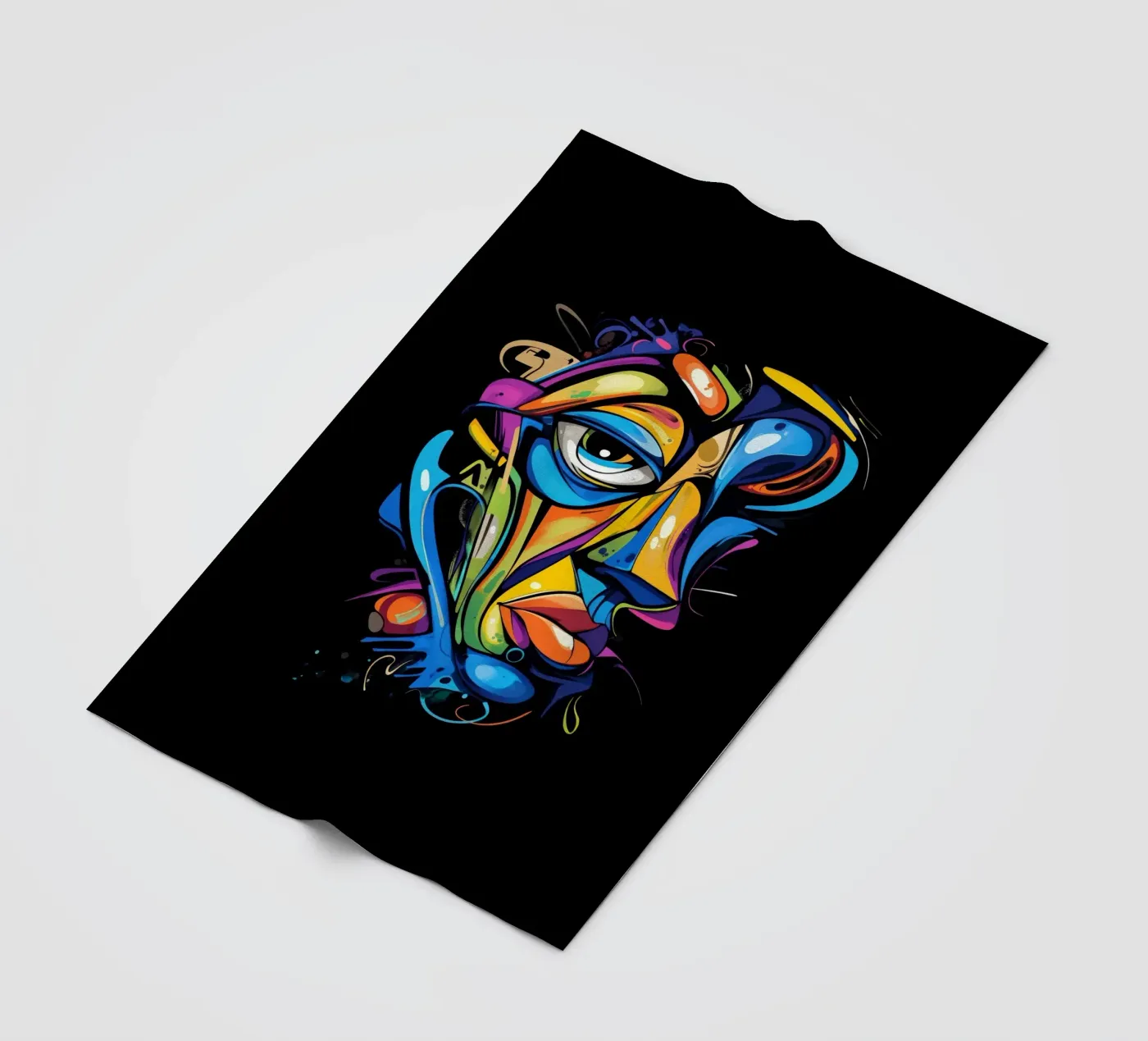 Face #2 fleecedeken van Art Unleashed