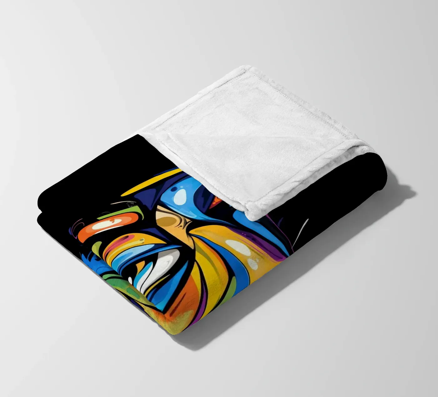 Face #2 fleecedeken van Art Unleashed