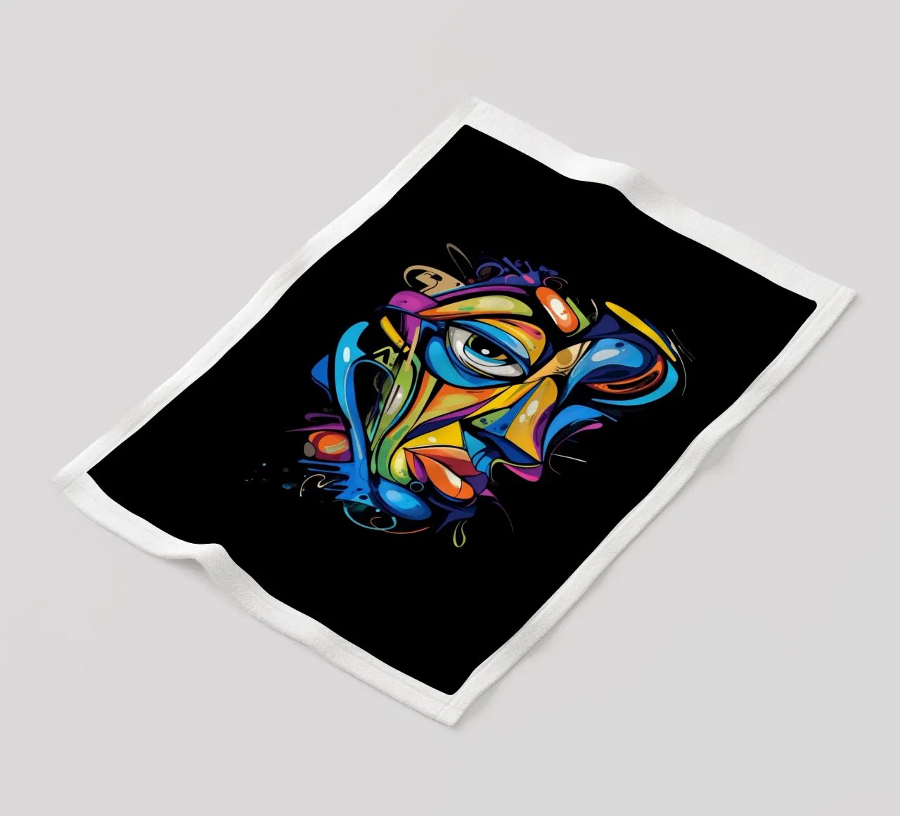 Face #2 fleecedeken van Art Unleashed